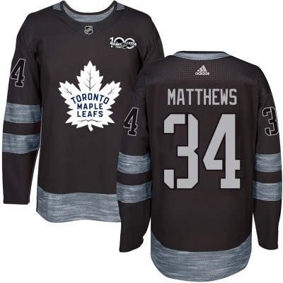 Men's Auston Matthews Toronto Maple Leafs 1917- 100th Anniversary Jersey - Authentic Black