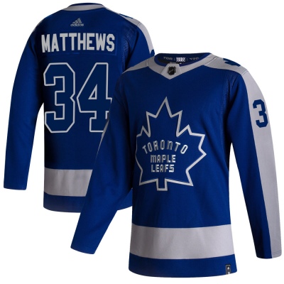 Men's Auston Matthews Toronto Maple Leafs Adidas 2020/21 Reverse Retro Jersey - Authentic Blue