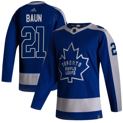 Men's Bobby Baun Toronto Maple Leafs Adidas 2020/21 Reverse Retro Jersey - Authentic Blue