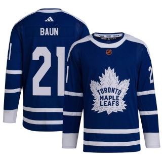 Men's Bobby Baun Toronto Maple Leafs Adidas Reverse Retro 2.0 Jersey - Authentic Royal