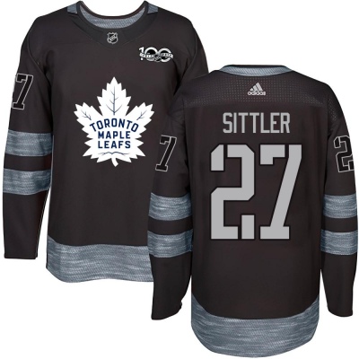 Men's Darryl Sittler Toronto Maple Leafs 1917- 100th Anniversary Jersey - Authentic Black