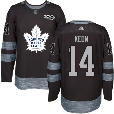 Men's Dave Keon Toronto Maple Leafs 1917- 100th Anniversary Jersey - Authentic Black
