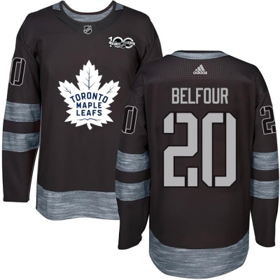 Men's Ed Belfour Toronto Maple Leafs 1917- 100th Anniversary Jersey - Authentic Black