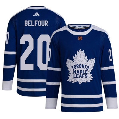 Men's Ed Belfour Toronto Maple Leafs Adidas Reverse Retro 2.0 Jersey - Authentic Royal