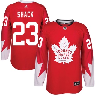 Men's Eddie Shack Toronto Maple Leafs Adidas Alternate Jersey - Authentic Red