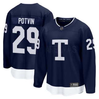 Men's Felix Potvin Toronto Maple Leafs Fanatics Branded 2022 Heritage Classic Jersey - Breakaway Navy
