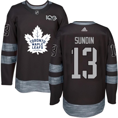 Men's Mats Sundin Toronto Maple Leafs 1917- 100th Anniversary Jersey - Authentic Black