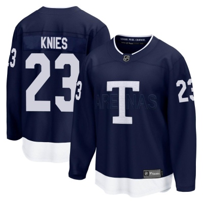 Men's Matthew Knies Toronto Maple Leafs Fanatics Branded 2022 Heritage Classic Jersey - Breakaway Navy