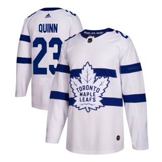 Men's Pat Quinn Toronto Maple Leafs Adidas 2018 Stadium Series Jersey - Authentic White