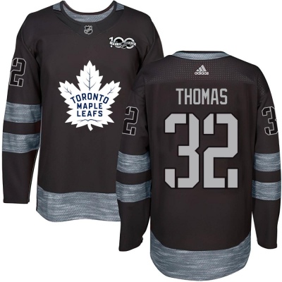 Men's Steve Thomas Toronto Maple Leafs 1917- 100th Anniversary Jersey - Authentic Black
