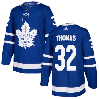 Men's Steve Thomas Toronto Maple Leafs Adidas Home Jersey - Authentic Blue