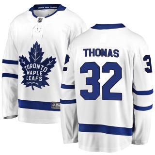 Men's Steve Thomas Toronto Maple Leafs Fanatics Branded Away Jersey - Breakaway White