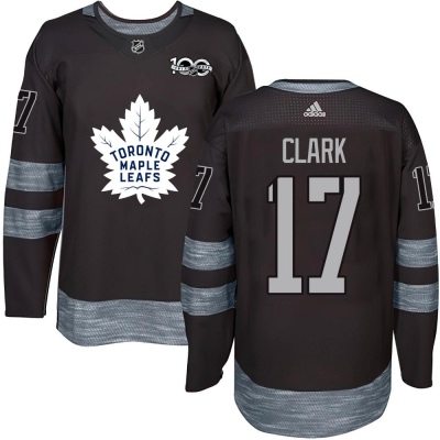 Men's Wendel Clark Toronto Maple Leafs 1917- 100th Anniversary Jersey - Authentic Black