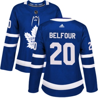 Women's Ed Belfour Toronto Maple Leafs Adidas Home Jersey - Authentic Blue