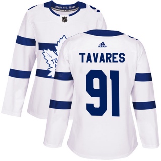 Women's John Tavares Toronto Maple Leafs Adidas 2018 Stadium Series Jersey - Authentic White