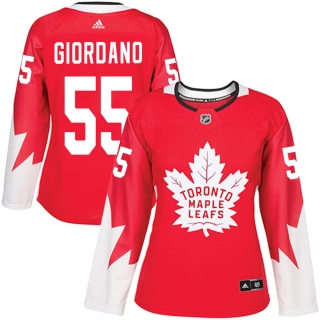 Women's Mark Giordano Toronto Maple Leafs Adidas Alternate Jersey - Authentic Red