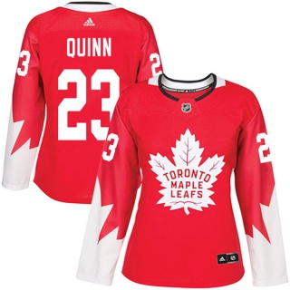 Women's Pat Quinn Toronto Maple Leafs Adidas Alternate Jersey - Authentic Red