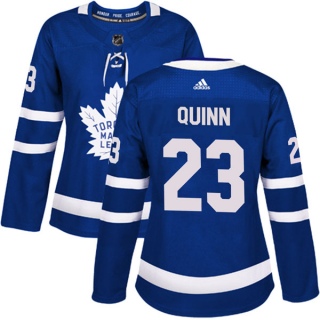 Women's Pat Quinn Toronto Maple Leafs Adidas Home Jersey - Authentic Blue