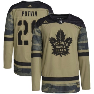 Youth Felix Potvin Toronto Maple Leafs Adidas Military Appreciation Practice Jersey - Authentic Camo