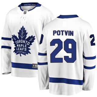 Youth Felix Potvin Toronto Maple Leafs Fanatics Branded Away Jersey - Breakaway White