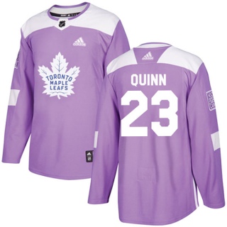 Youth Pat Quinn Toronto Maple Leafs Adidas Fights Cancer Practice Jersey - Authentic Purple