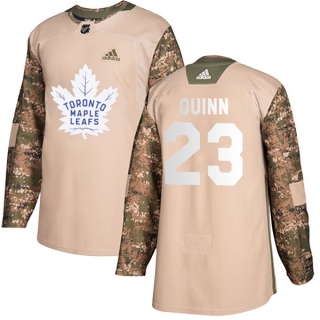 Youth Pat Quinn Toronto Maple Leafs Adidas Veterans Day Practice Jersey - Authentic Camo
