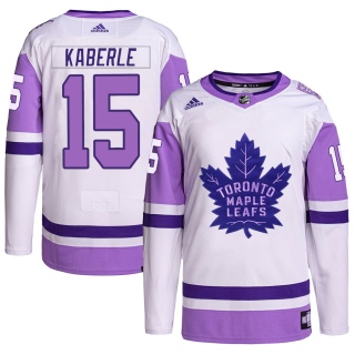 Youth Tomas Kaberle Toronto Maple Leafs Adidas Hockey Fights Cancer Primegreen Jersey - Authentic White/Purple